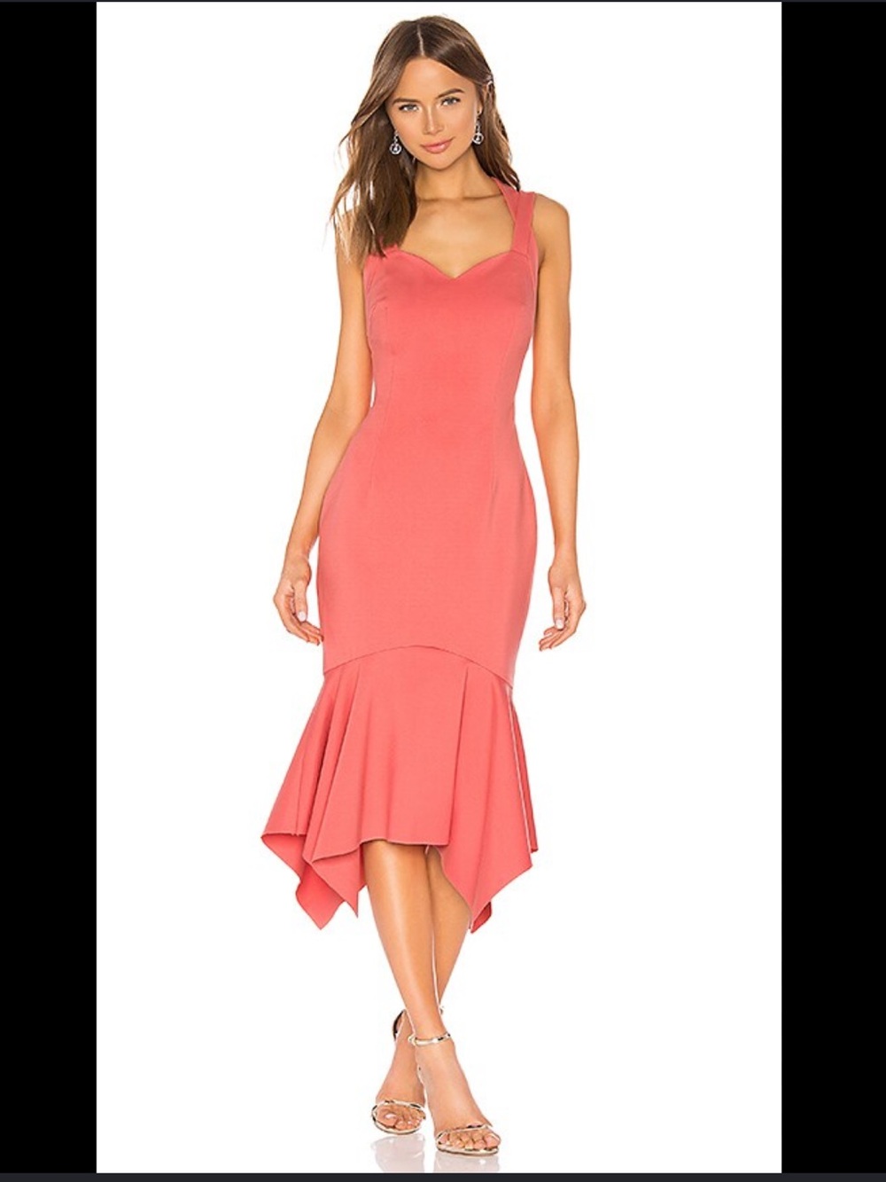 Elliatt Revolve “Glasshouse” Coral Mermaid Hem Formal Dress Size M